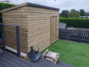 Custom-built garden shed