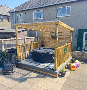 Hot tub pergola